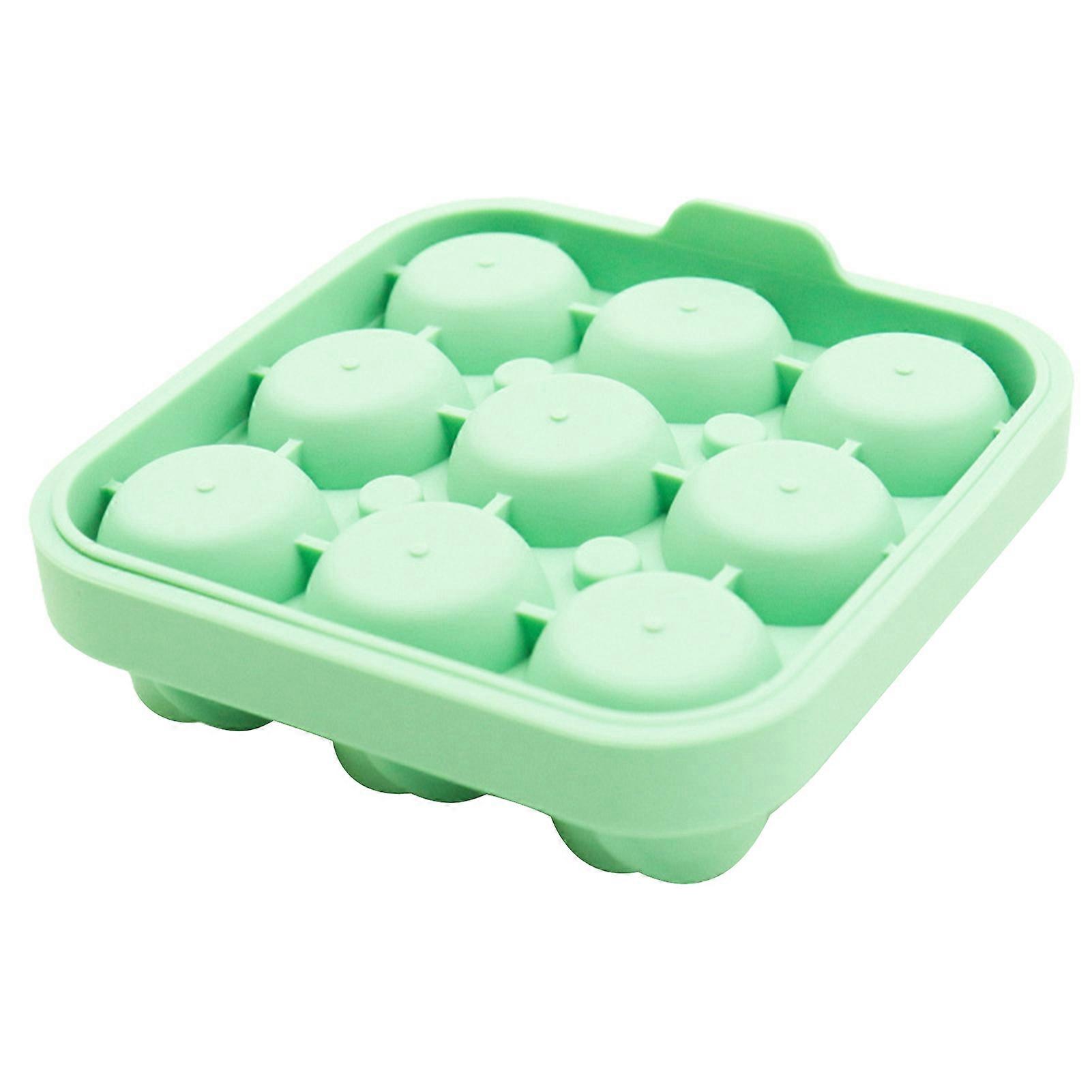 Ice Cube Mold Non-stick Food Grade with Lid Silicone 9 Compartment Rose Shape Ice Cube Tray Home Supply KAESI