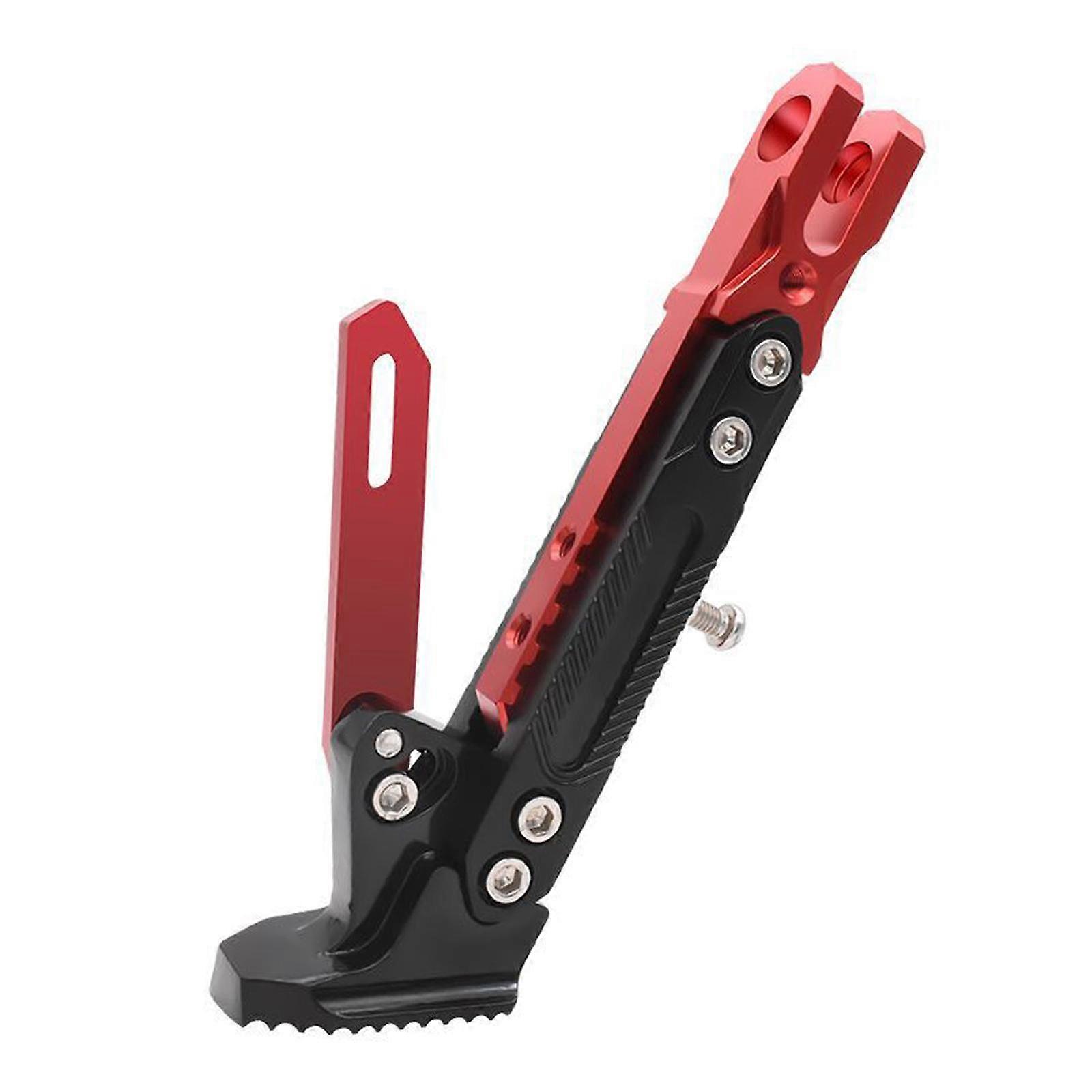 Motorcycle Side Parking Foot Support with Spring Mounting Screw Side Bracket Red