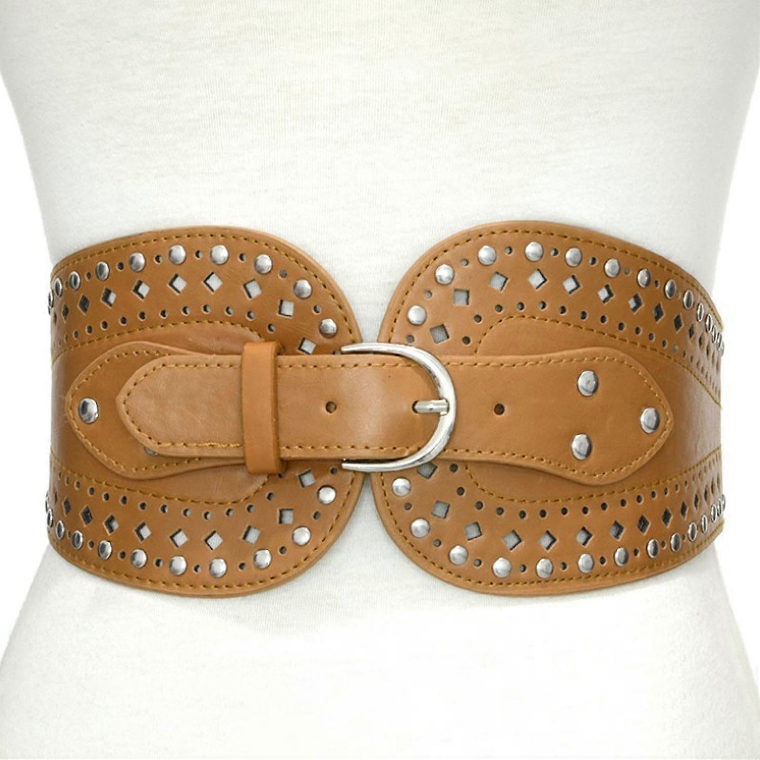 1 brown waist chain belt