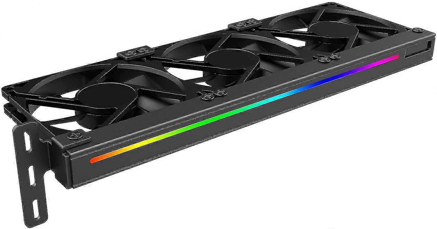 Ventola di raffreddamento della scheda grafica con telaio a led, piccola ventola di raffreddamento del desktop del computer
