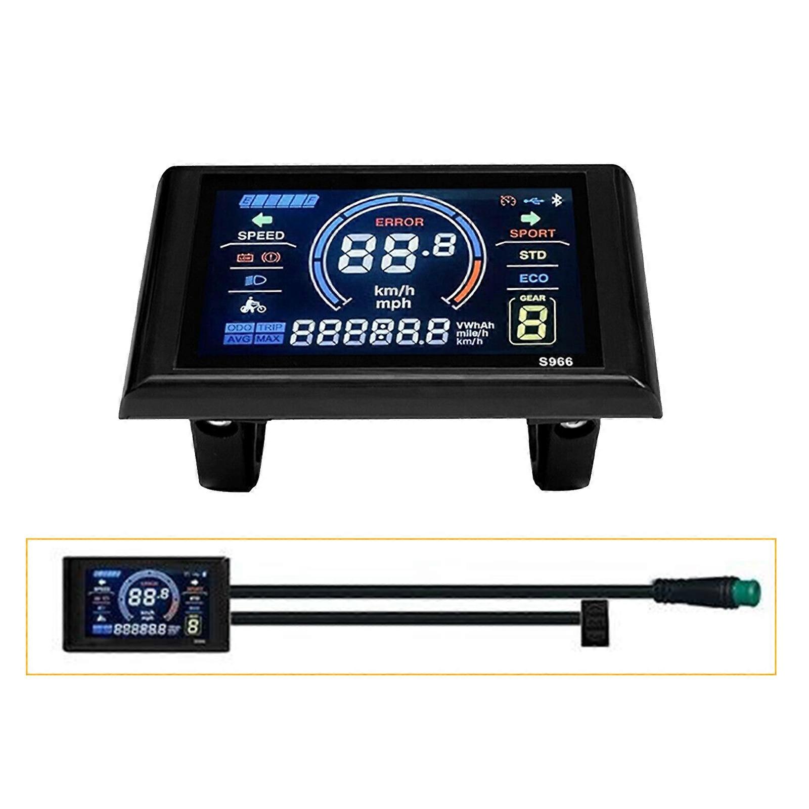 S966 Electric E-bike LCD Control Panel 5-Core Waterproof Headfor Agreement No.2