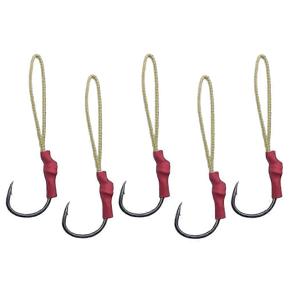 5 Pieces Jigging Assist Hooks Assist Fishing Hooks with White PE Line 01