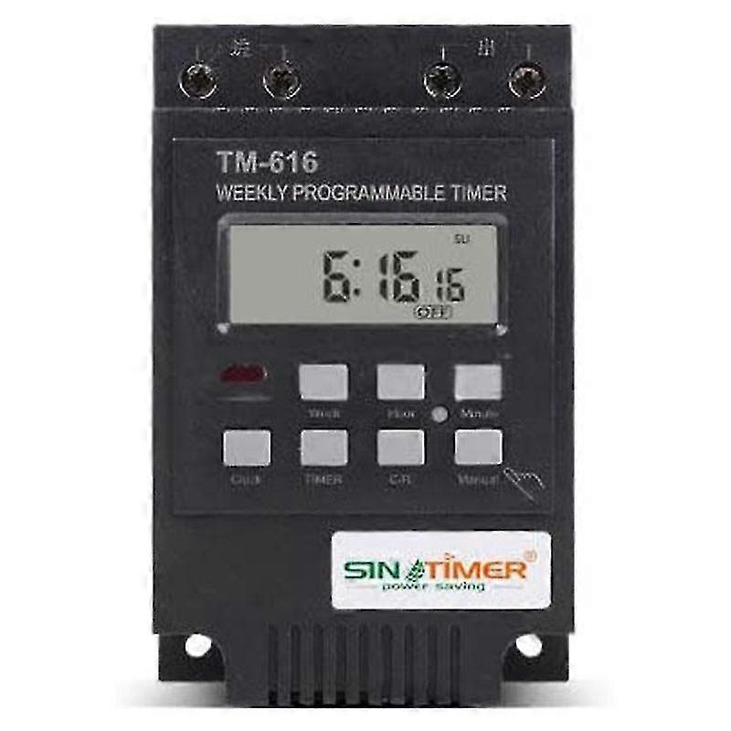 TM616 30AMP 4PINS Programmable Timer Din Rail Mount Timer Switch Digital Timer 110V Ac Programmabl