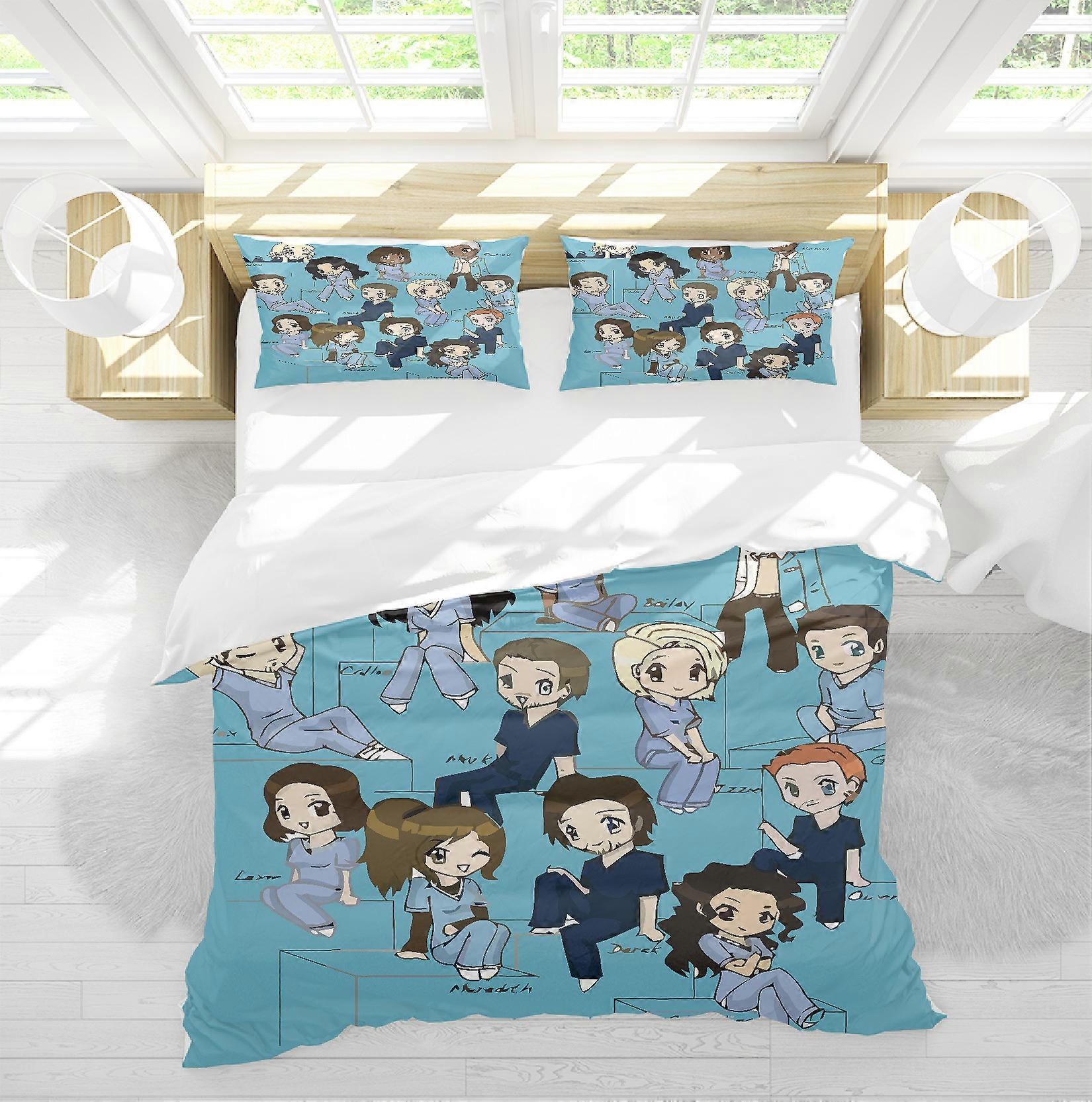 GD-Clothes Parure De Lit 3 Pièces Avec Housse De Couette Five