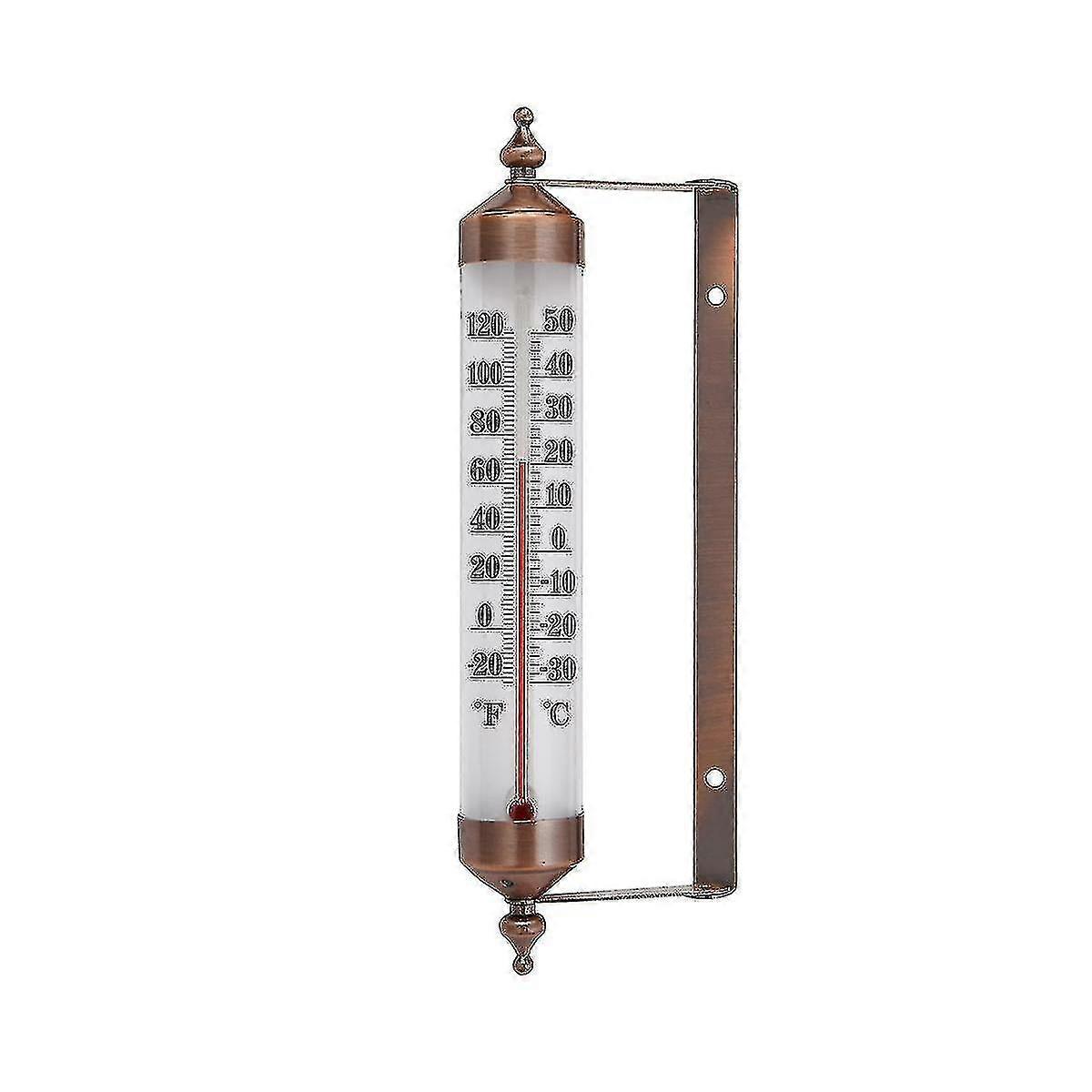 10 polegadas novo aço premium interior / exterior termômetro decorativo sem fio