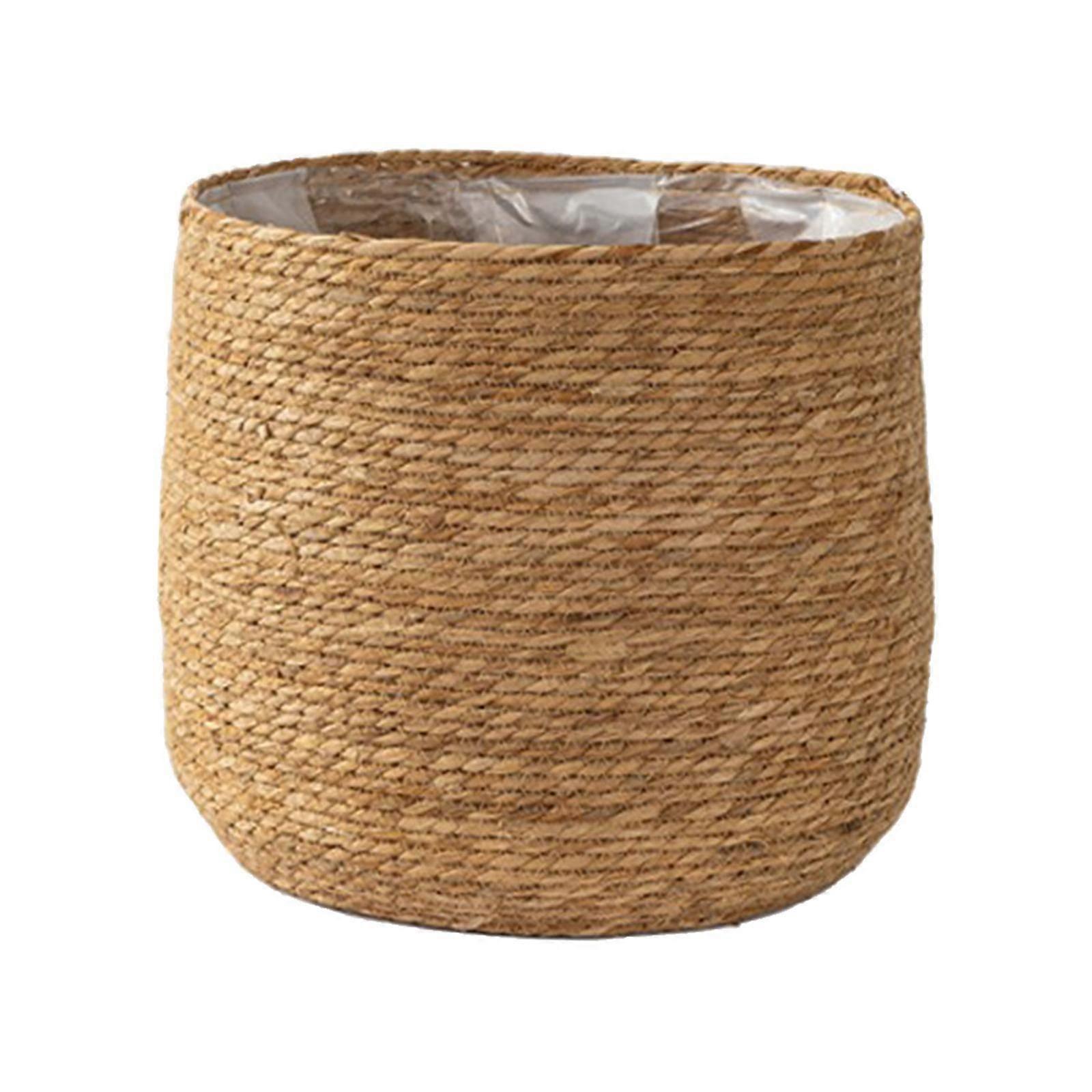 Woven Planters Basket Rustic Easy to Clean Container for Home Garden Bedroom