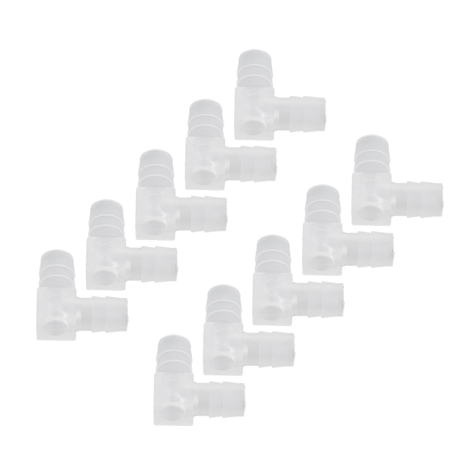Elbow Hose Barb Fitting 90 Degree for Aquarium, 10mm, Pack of 10