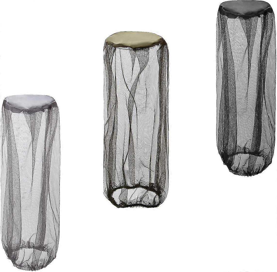 3 Pack Mosquito Head Net, Outdoor Mosquitohead Net, Shield From Insect, Bee And Mosquito Bites, Mosquito Head Net Mesh For Hiking Camping Walking (gre