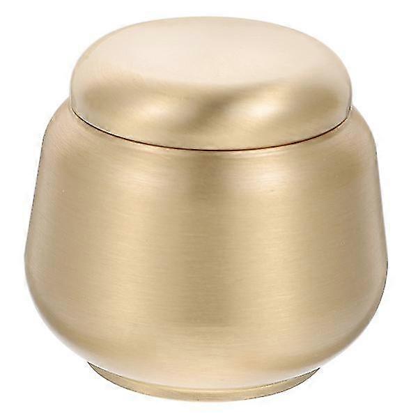 Brass Tea Container Golden Tea Can Tea Sealed Jar Multi-function Storage Jars