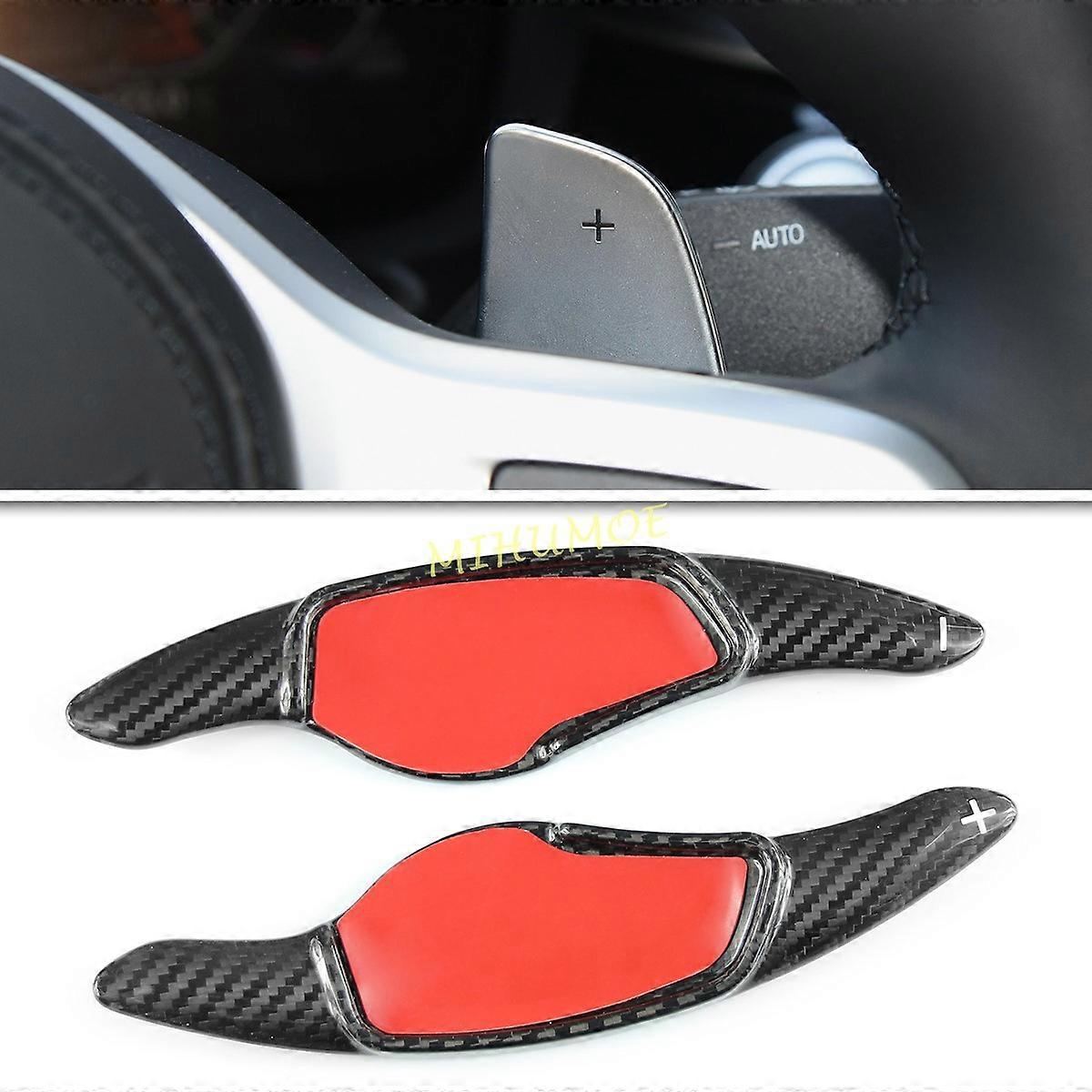 Carbon Fiber Steering Wheel Paddle Shifter Extension Gear Shift Trims For BMW 2 3 4 5 6 7 8 Series X3 X4 X5 X6 X7 G20 G30 G05