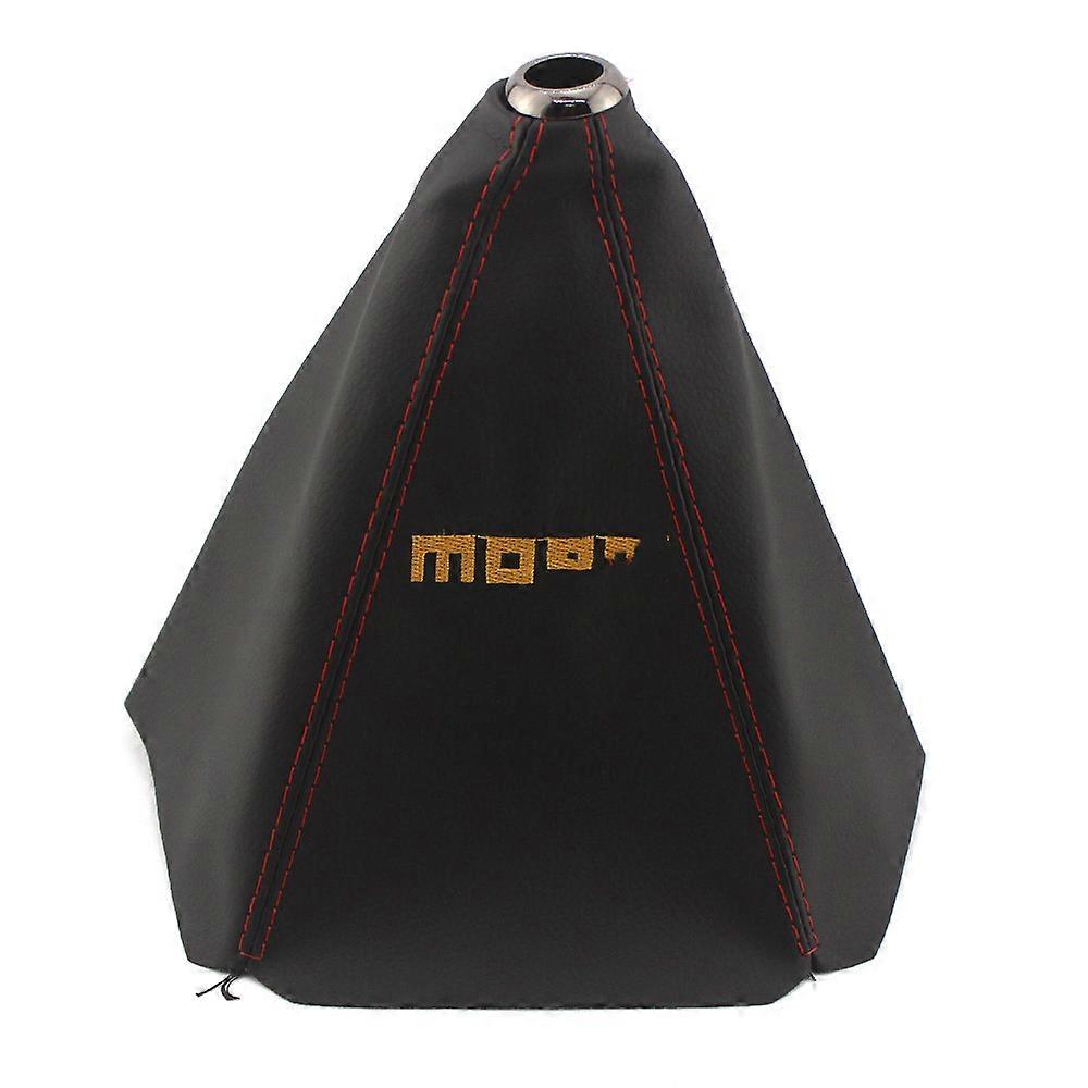 SPOON Mugen Universal PU Leather Gear Shift Gaiter Automobile Shifter Lever Boot Dust Cover Car Styling Accessories Shift Knob