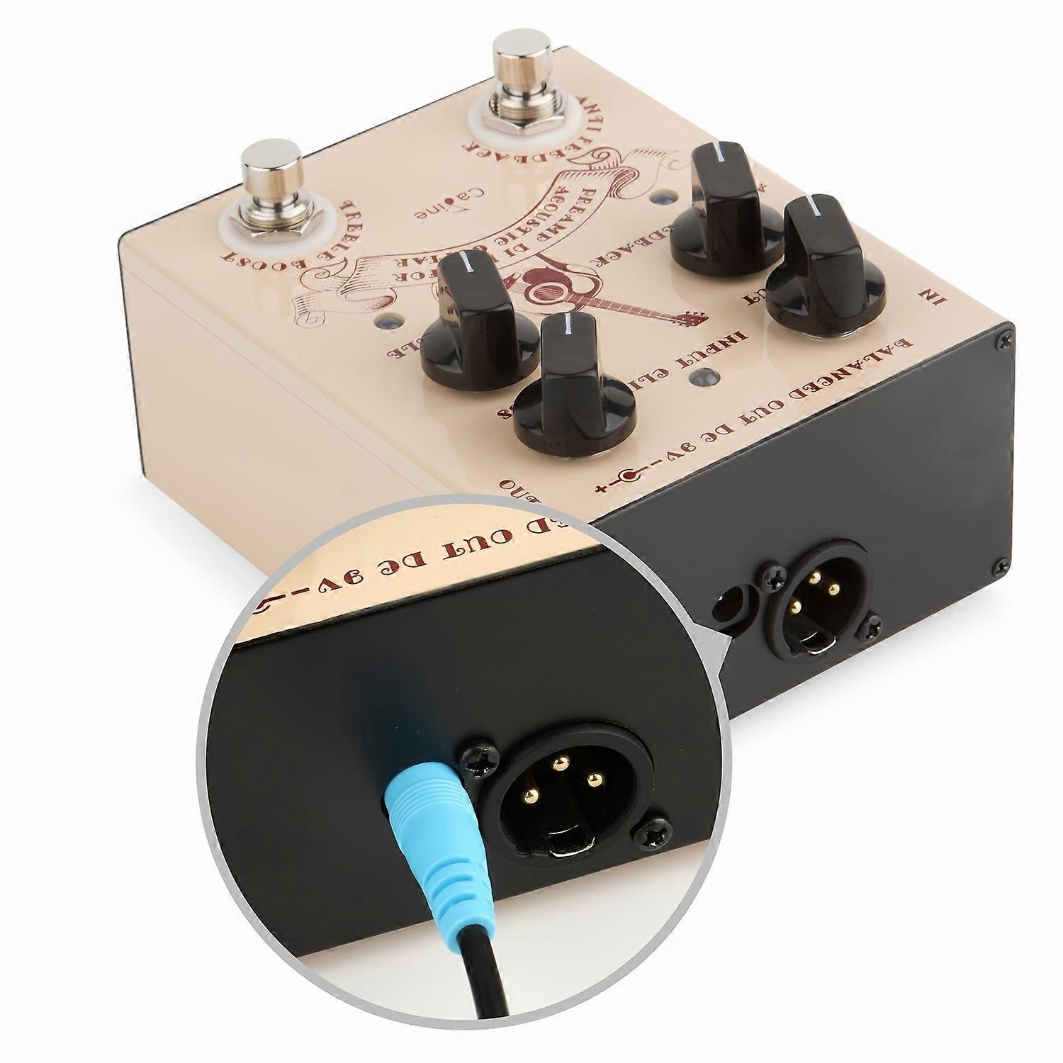1pc Caline CP-40 Acoustic Guitar Preamp DI Box with Anti-Feedback Pedal