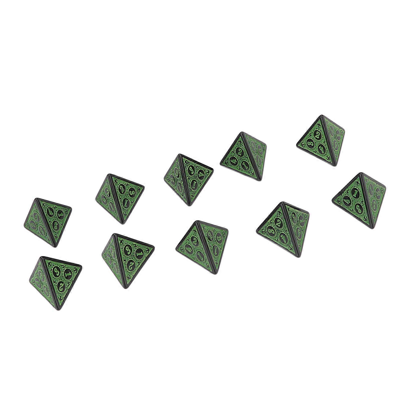 Polyhedral Dice Set 10pcs Engraved Portable Playing Game Dice for Role Play and Board Games