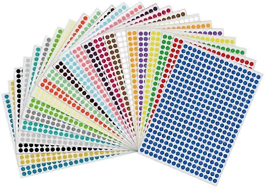 10pcs Coding Labels Circle Dot Stickers Labels Self-Adhesive Waterproof Sticker Printing Paper Dot Label For Kids Adults (Random Color)