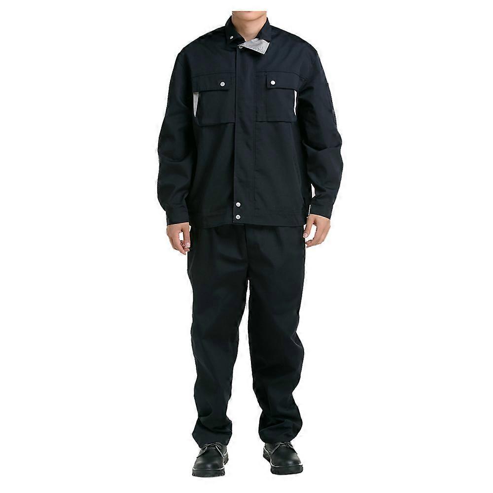 Black with Grey Collar Working Protective Gear Uniform Suit Welder Jacket