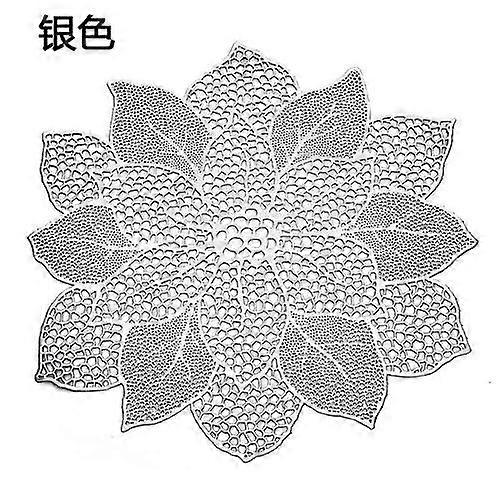 Fiore di loto PVC abbronzante tovaglietta cava occidentale cibo cuscino decorazione da tavolo