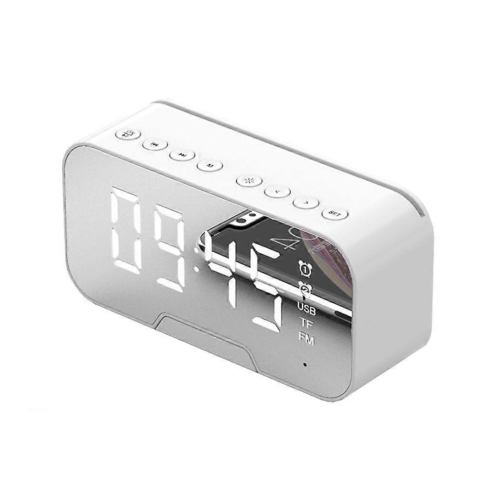 Multifunction Alarm Clock Mirror LED Alarm Clock Wireless Bluetooth Music Player