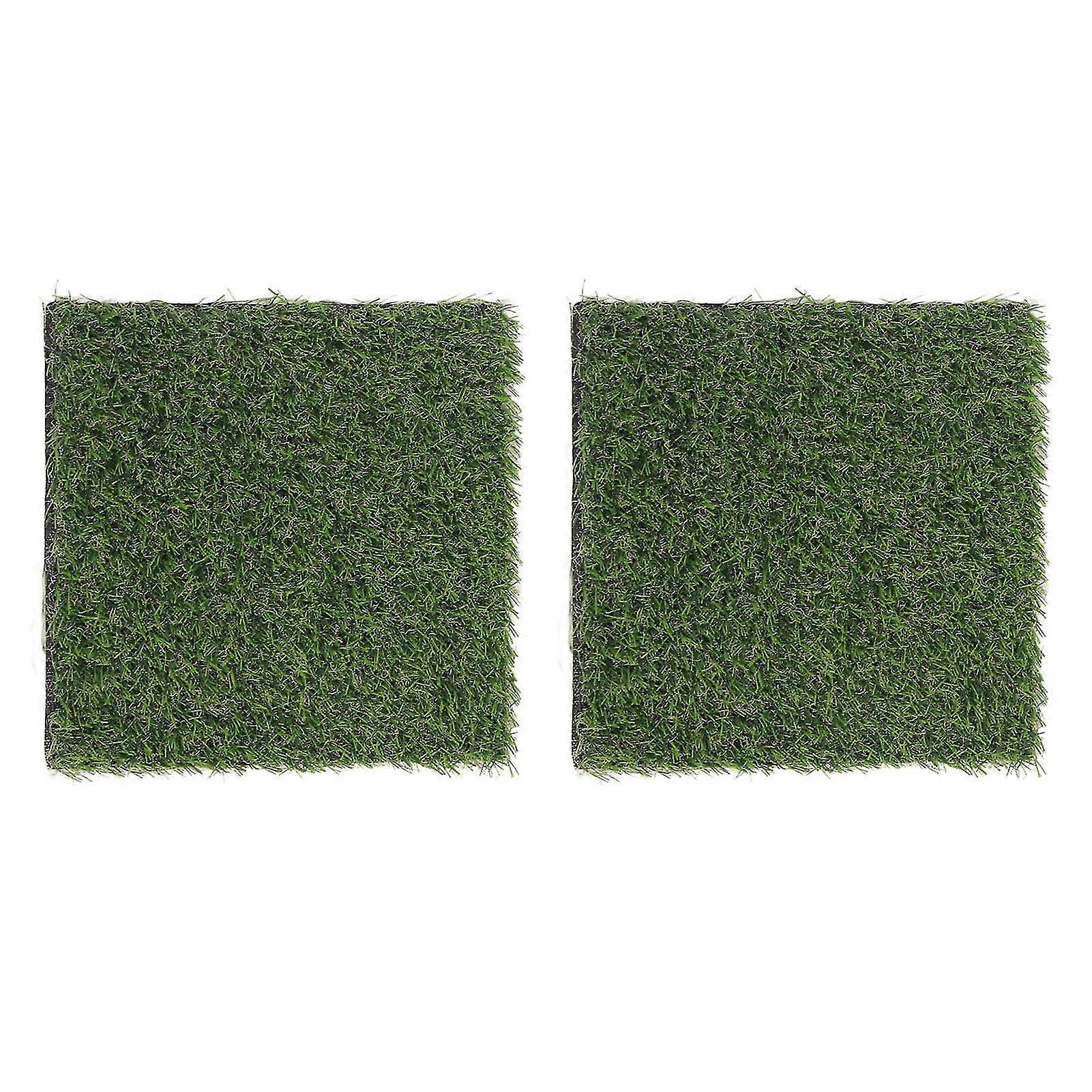 Reusable Portable Artificial Grass Pee Pad for Dogs - 2pcs, 30x30cm11.8x11.8in - Quickly Absorbent and Breathable