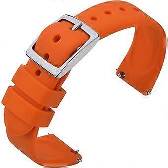 Silikon Uhrenarmbänder, Schnellverschluss Gummi-Sportarmband 22 mm mit klassischer Schließe