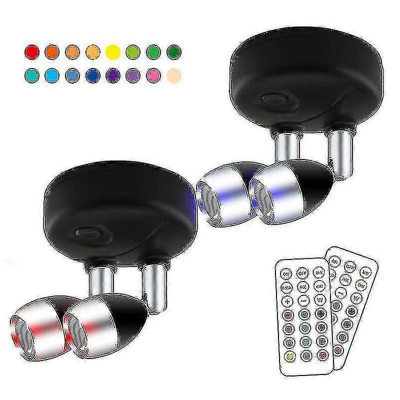 Wireless Spotlight Battery Operated With Remote,light Angle Adjustable