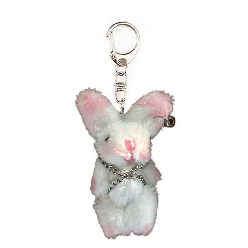 Unique Pink Rabbit Plush Dolls Keychain Plush Keyring Cute KeyRing Keychain