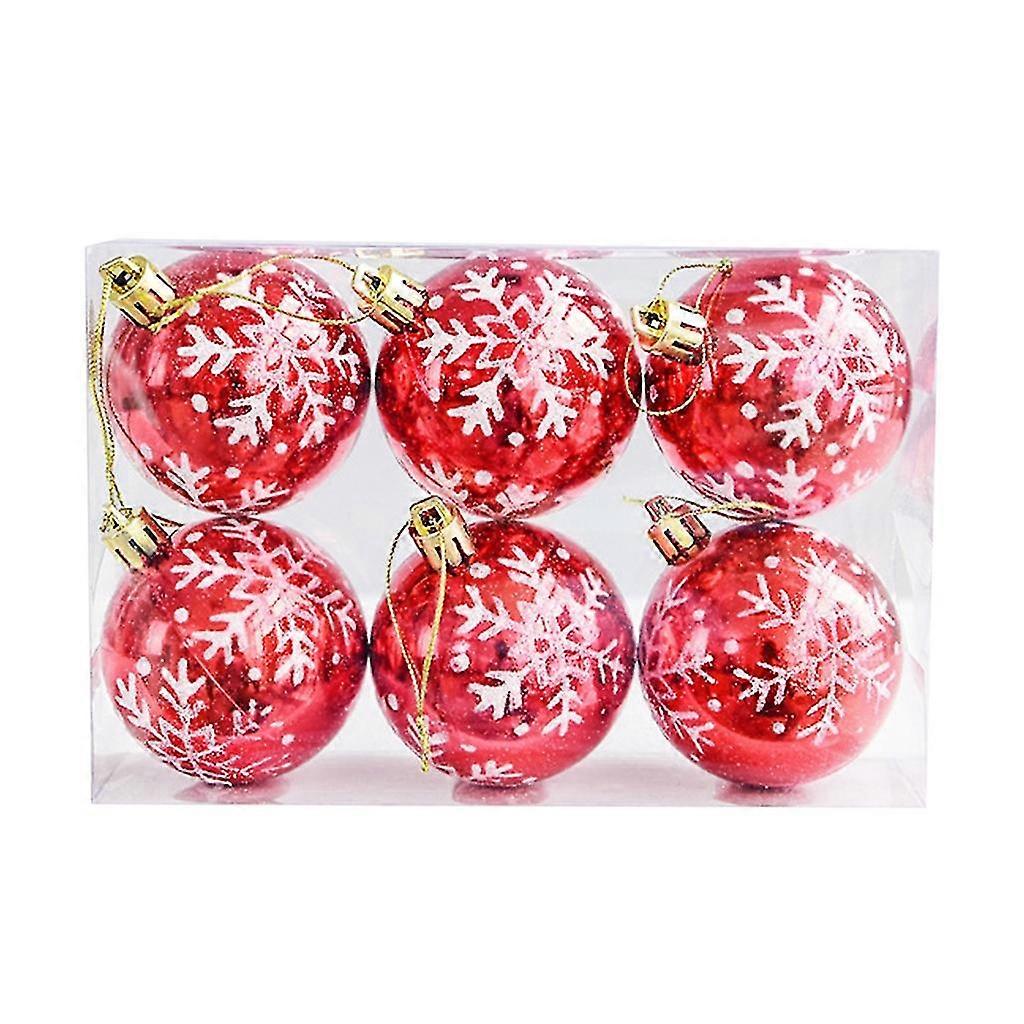 6pcs Ornaments Shatterproof Hanging Tree Decorations