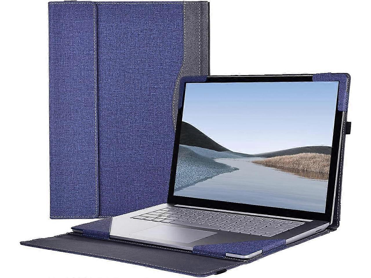 Laptop Case for Microsoft Surface Laptop 6 / Laptop 5 / Laptop 4 / Laptop 3 / Laptop 2 / Laptop 1 15 inch PU Leather Protective Cover with Pencil Hold