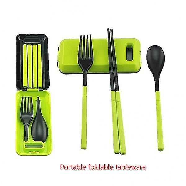 3pcs/set Fork Spoon Storage Case Folding Portable Tableware
