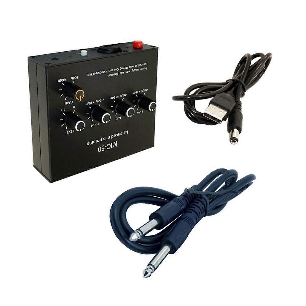 Microphone Amplifier Mic Preamplifier for Dynamic and Condenser Microphone