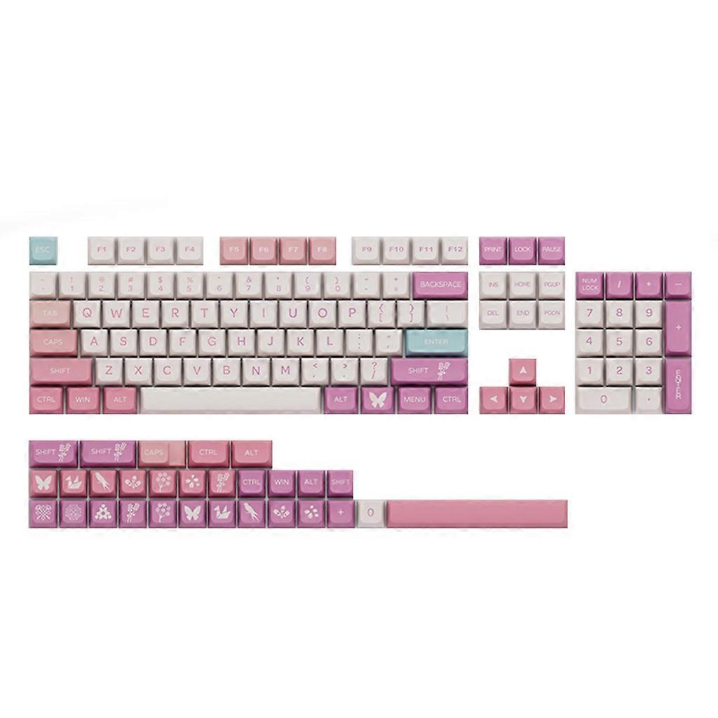 134Keys DYE-SUB Keycap XDA Pink Sunset Keycaps For Mechanical Keyboard Keycaps