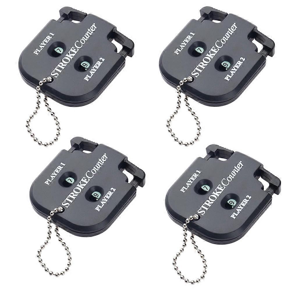 4 Players Shot Counter Golf Score Indicator 2 Digits Mini Square Golf Score Counters Golf Scorekeeper Golf Count Convenient for Golf Scorekeeper