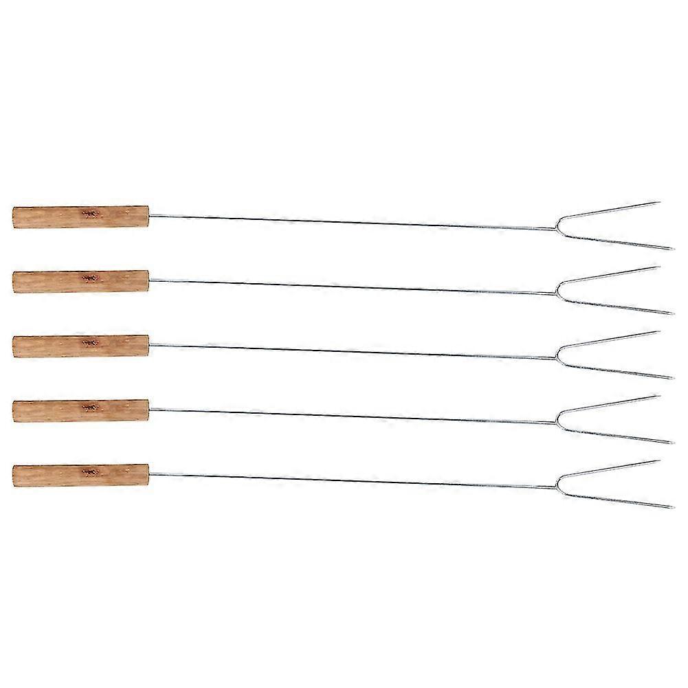 5pcs Metal U Shaped Meat Fork Barbecue Bbq Skewers Home Cooking Fork Tool