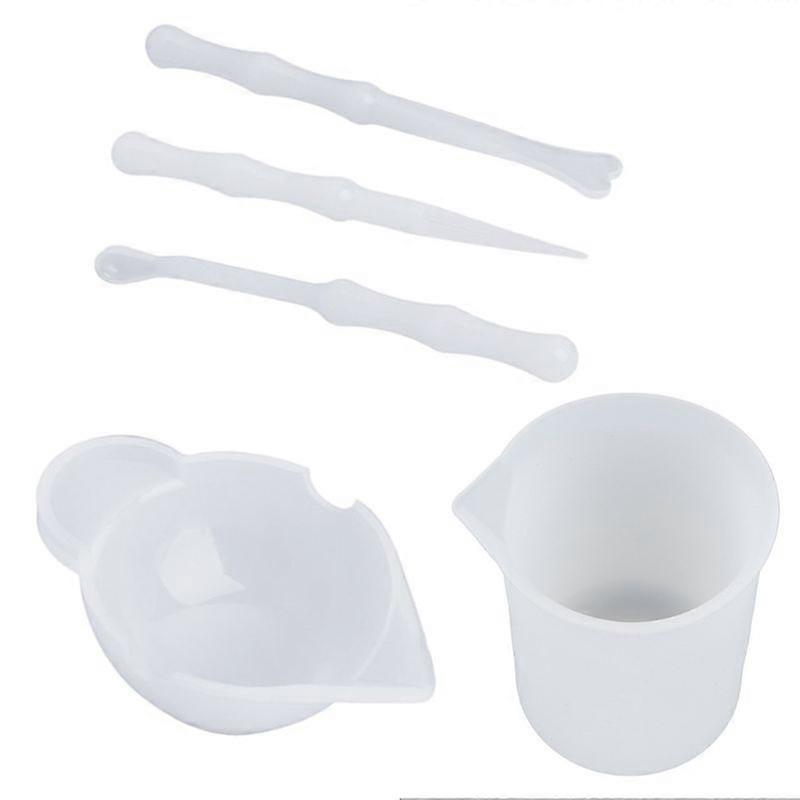 Reusable Silicone Measuring Cups Mixing Liquid Epoxy Resin Distribution Tool DIY