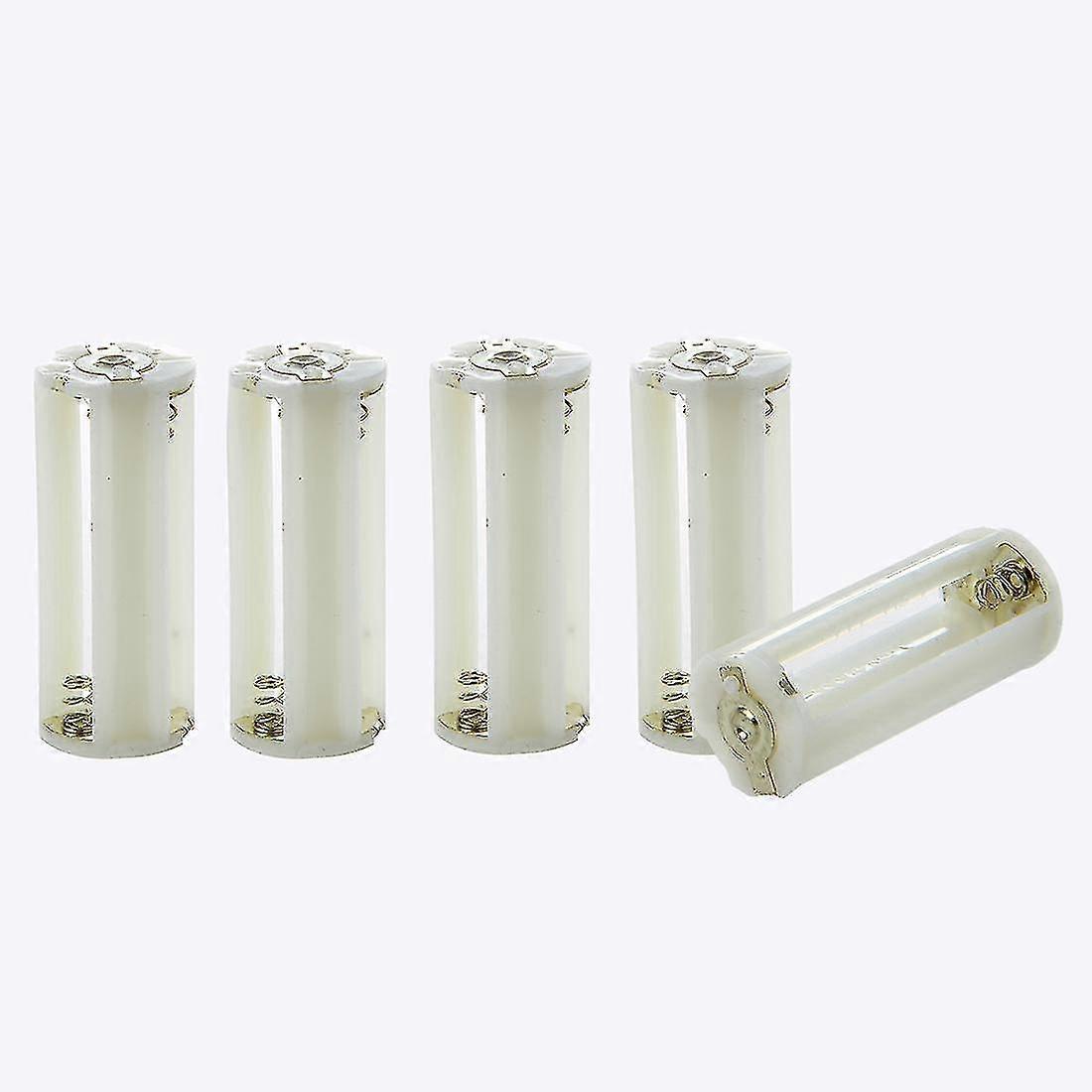 xjFlashlight Cylindrical 3 X Aaa Battery Plastic Holder Box 5pcs