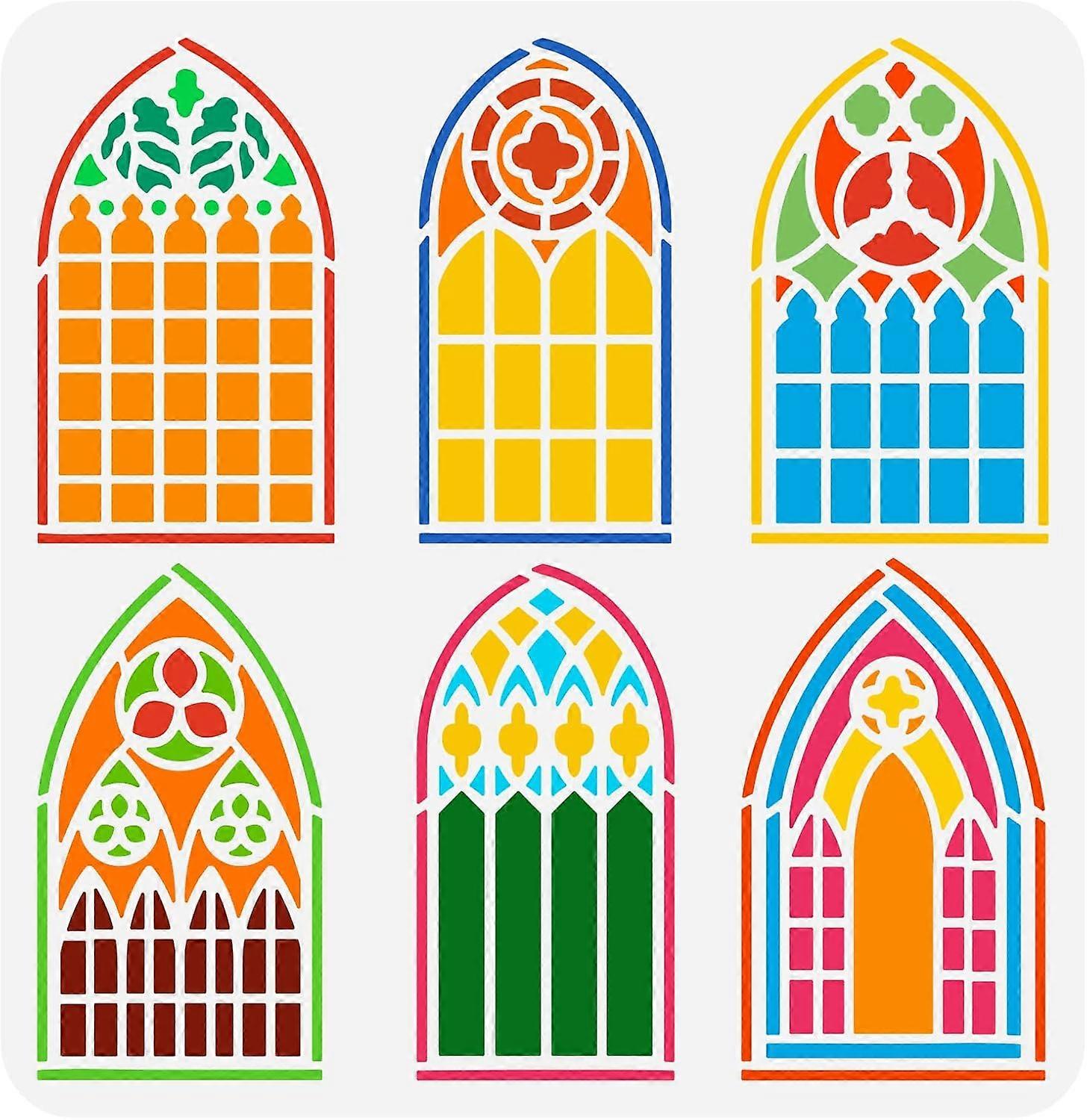 PET Hollow Out Drawing Painting Stencils for DIY Scrapbook Photo Album Window Pattern 30x30cm