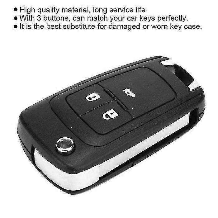 3 Button Remote Key Shell For Opel, Key Shell Replacement, White Button
