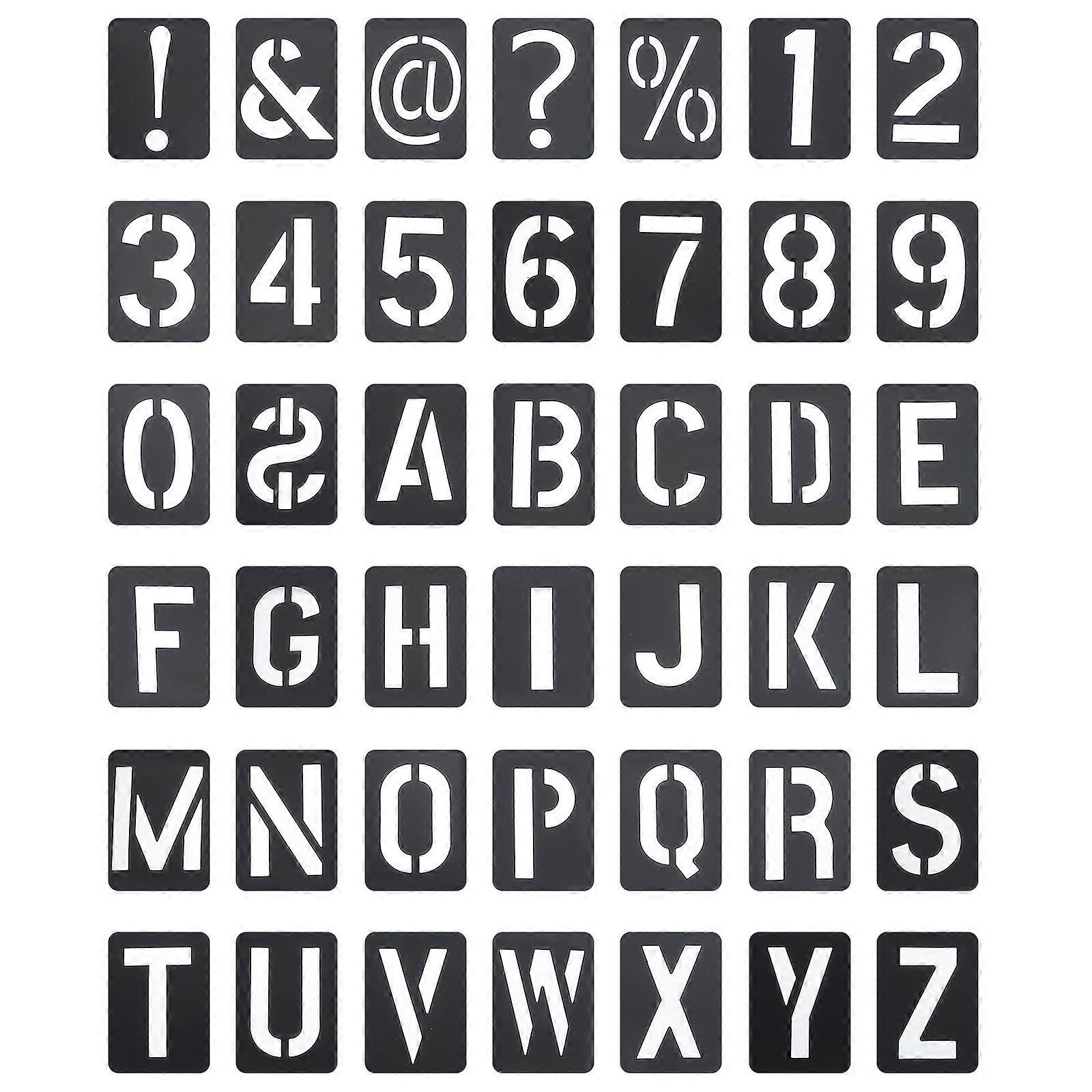 42pcs Letter Number Stencils Alphabet Templates Graffiti Hollowed-out Templates