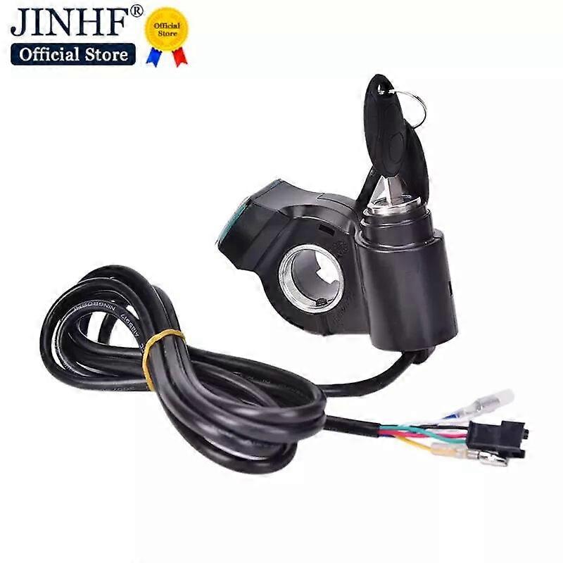 1 set Electric Bike Half Wrist Throttle Grip Handle LED Display Indicator/Lock Key Knock Half Twist Throttle