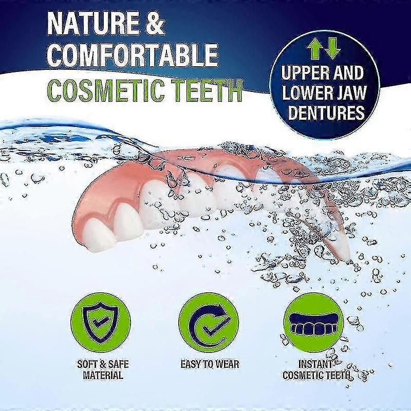 2022new 2 Sets Of Dentures, Upper And Lower Jaw Dentures, Natural And Comfortable, Protect The Teeth, And Regain A Confident Smile