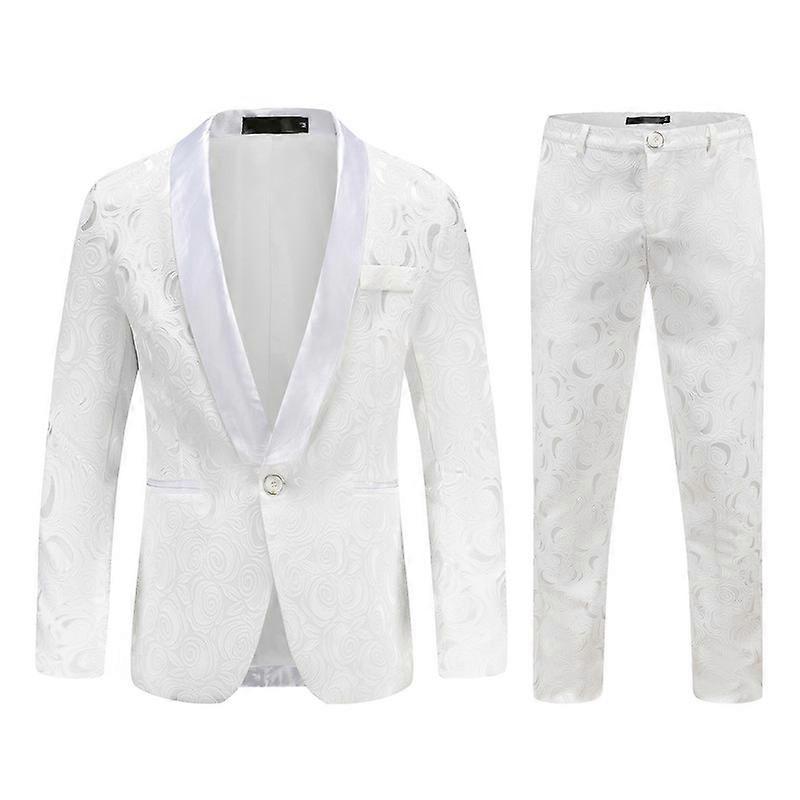 Men's 2-Piece Suits Slim Fit,One Button Jacket Pants Set