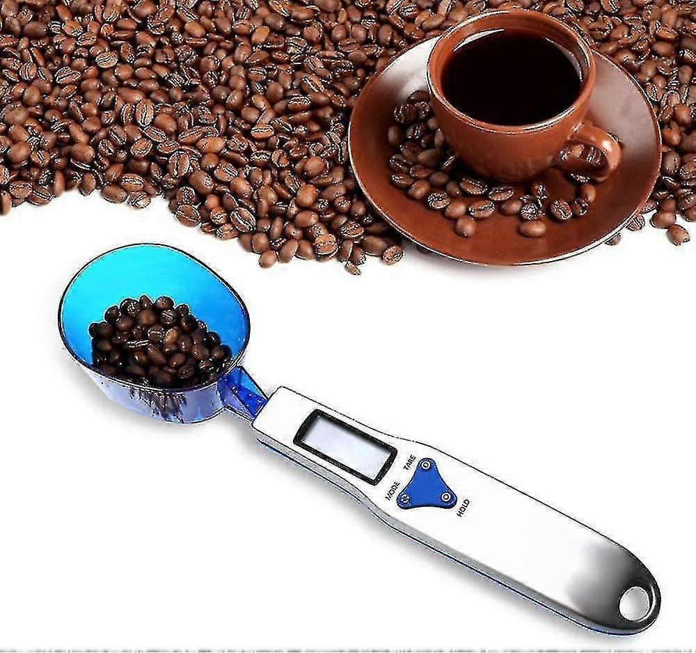 キッチンスケールスプーングラム計量スプーン、500g / 0.1gブルーキュートデジタルスケールスプーンミリグラム計量スプーングラム電子計量カップ1個