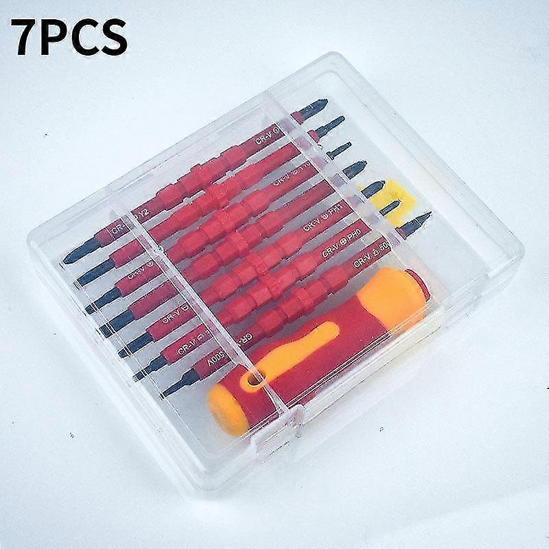 7/13pcs Insulation Screwdriver Chrome Vanadium Screwdriver Set Multi-function Tools Electrician Repairing Sleeve Hand Tool