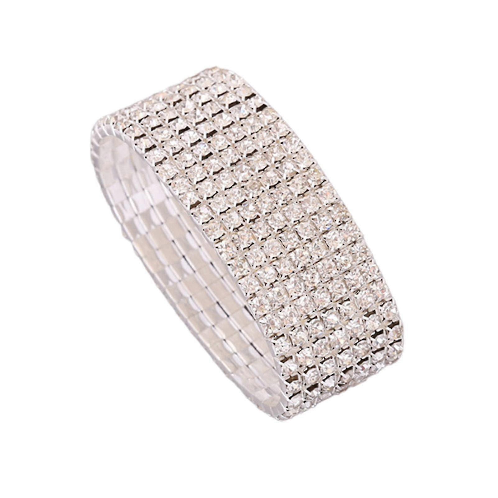 Bracelet incrusté de strass complet Mutilayers High Stretchy Spark Bracelet Personnalité
