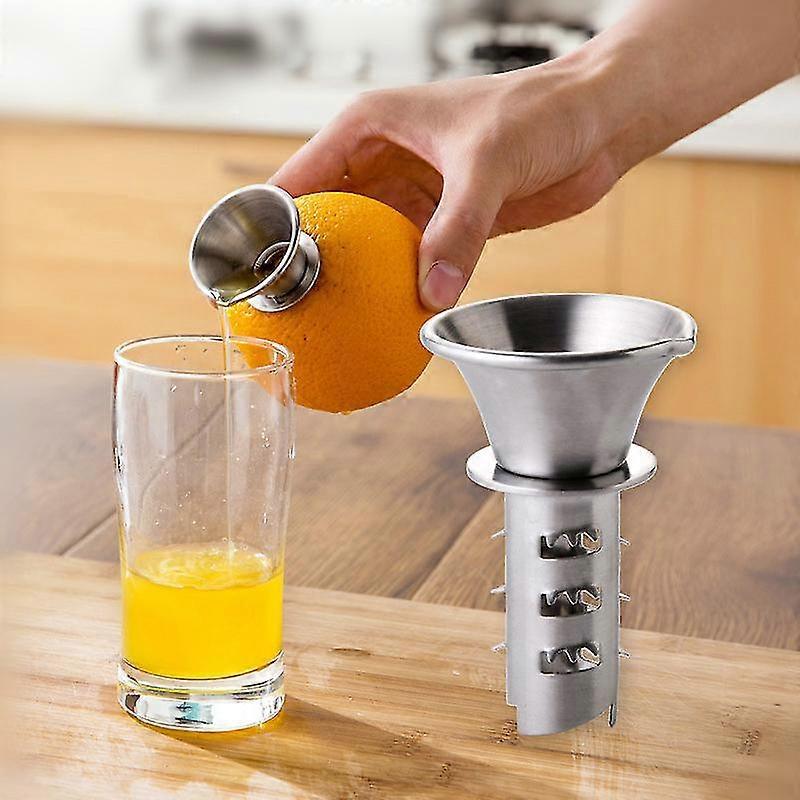 Stainless Steel Manual Lemon Juicer Squeezer Reamer Hand Held Citrus Juicer Lemon Pourer Tool