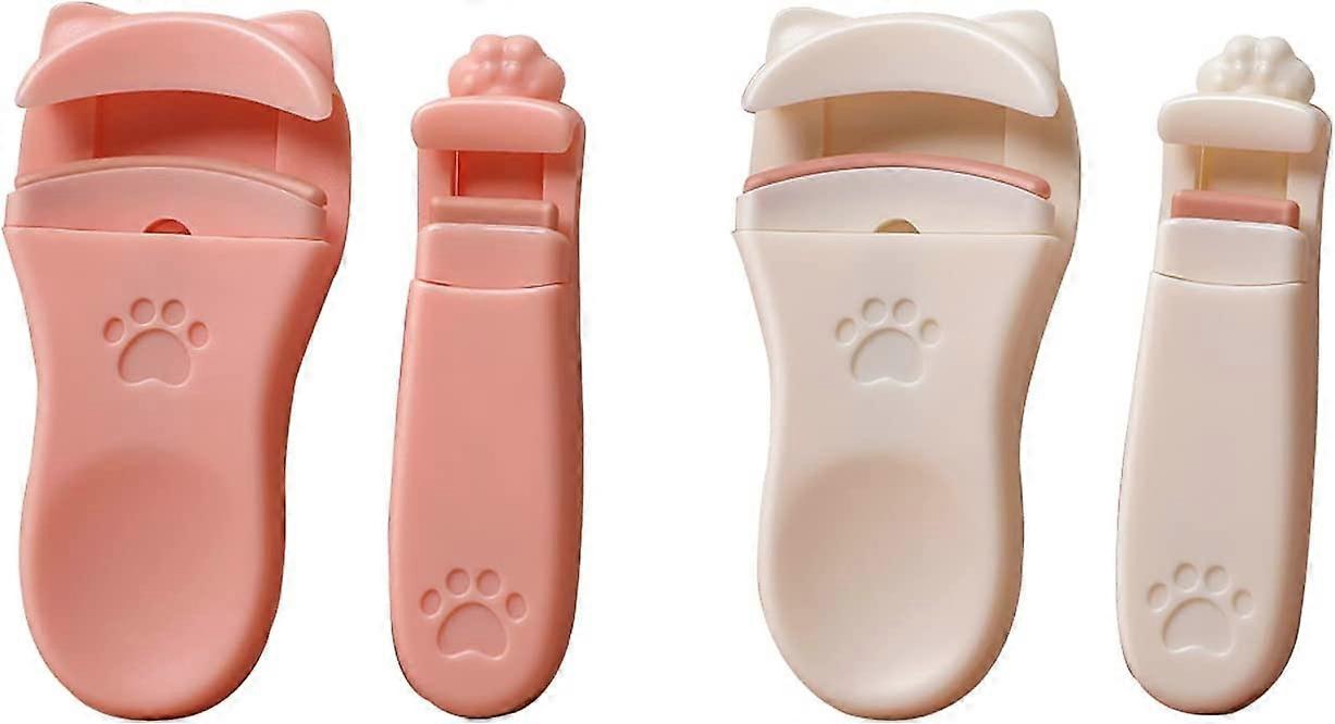 2 Sets Cat Paw Eyelash Curler Mini