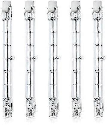 Dimmable R7s 118mm 300w Halogen Pencil Bulb Ac220-240v 5900lm J118 Linear Halogen Floodlight For Landscape Lighting, Security, Street Light (set Of 5