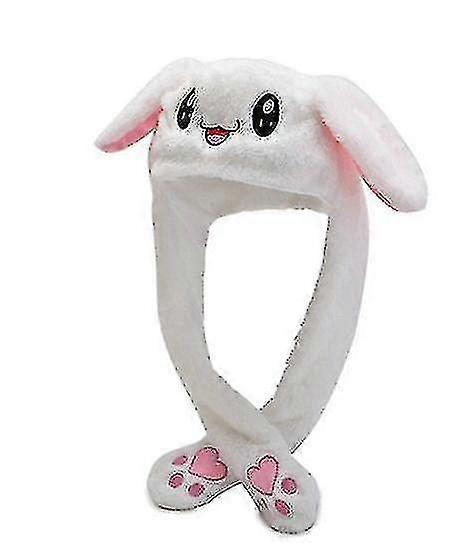 Rabbit Hat Ear Moving Jumping Hat Funny Bunny Plush Hat Cap_y High Quality