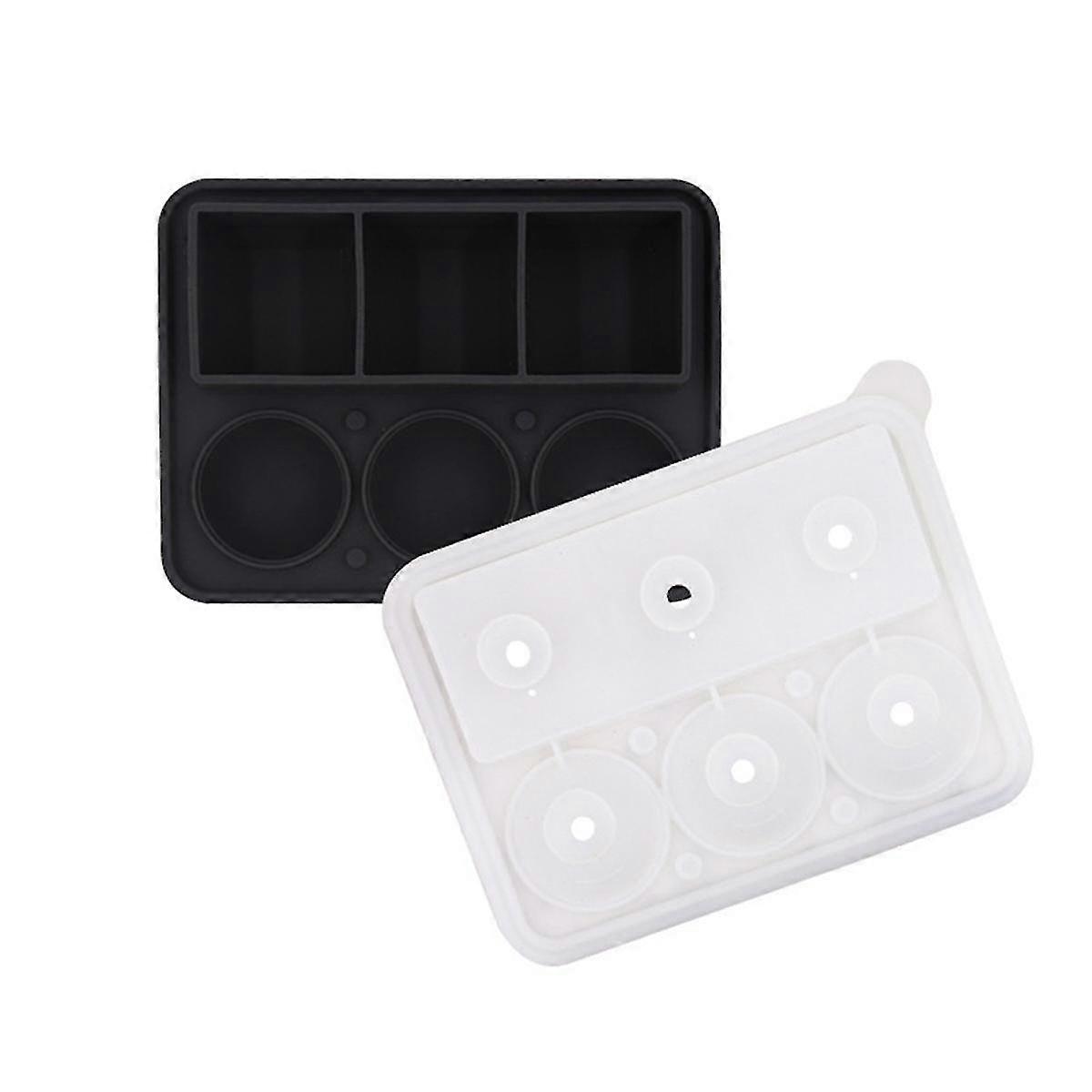 Ice-cube Tray Combo, Square Ball Ice Molds, Slow Melting For Whiskey, Easy Release, Reusable