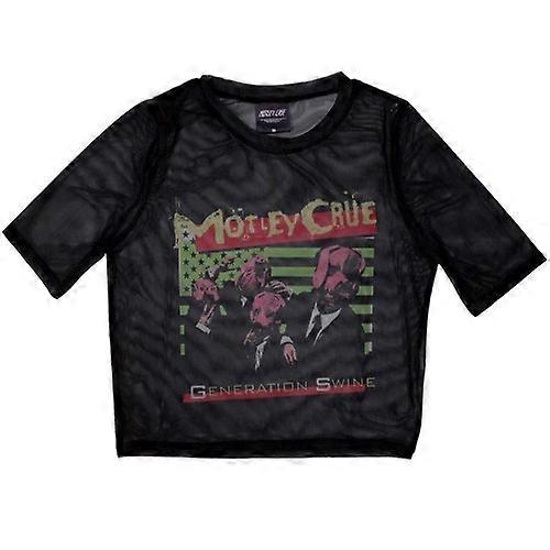 Motley Crue Womens/Ladies Generation Swine Mesh Crop Top