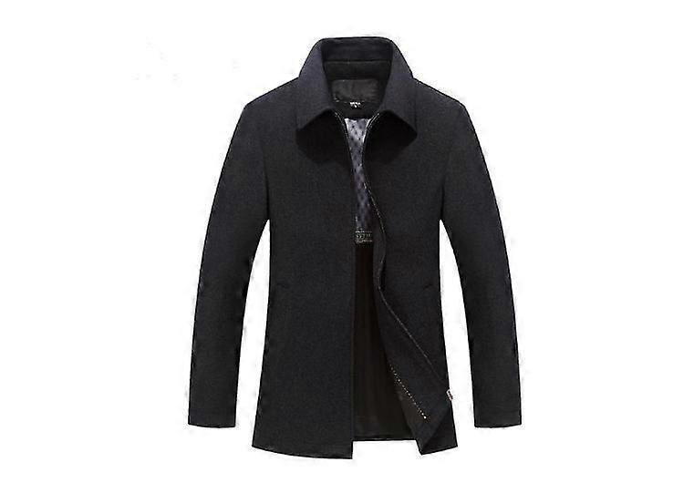 Men's Classical Single Breasted Plaid Wool Jacket